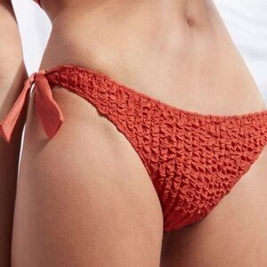 Calzedonia Brazilian Bikini Bottom With Laces Marrakech Brown Size Small